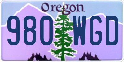 OR license plate 980WGD