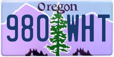 OR license plate 980WHT