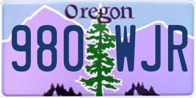 OR license plate 980WJR