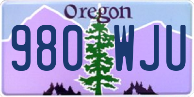 OR license plate 980WJU