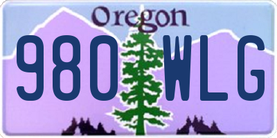 OR license plate 980WLG