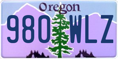 OR license plate 980WLZ