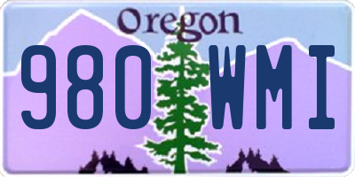 OR license plate 980WMI