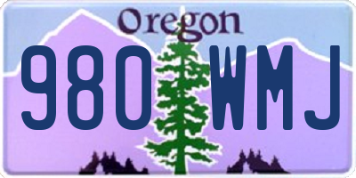 OR license plate 980WMJ