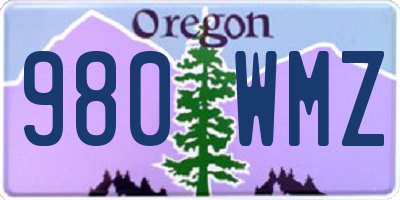 OR license plate 980WMZ