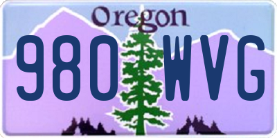 OR license plate 980WVG