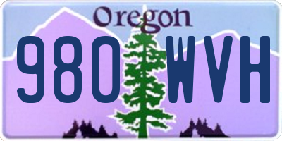 OR license plate 980WVH