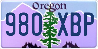 OR license plate 980XBP