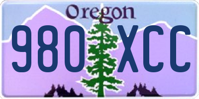 OR license plate 980XCC