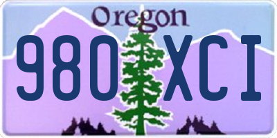 OR license plate 980XCI