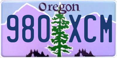OR license plate 980XCM