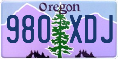 OR license plate 980XDJ