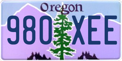 OR license plate 980XEE