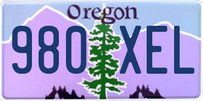 OR license plate 980XEL