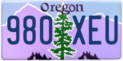 OR license plate 980XEU