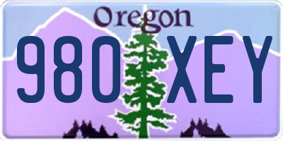 OR license plate 980XEY