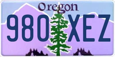OR license plate 980XEZ