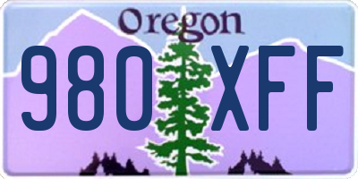 OR license plate 980XFF