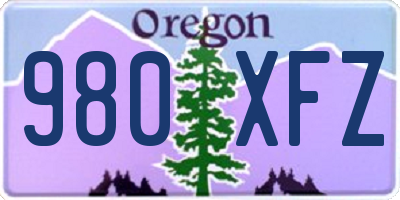 OR license plate 980XFZ