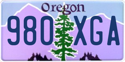 OR license plate 980XGA