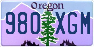 OR license plate 980XGM