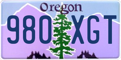 OR license plate 980XGT