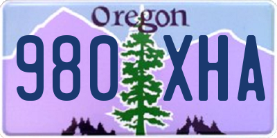 OR license plate 980XHA
