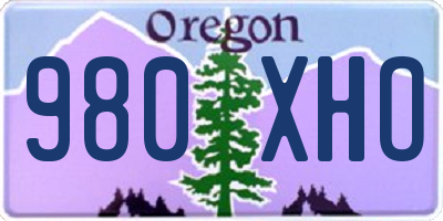 OR license plate 980XHO