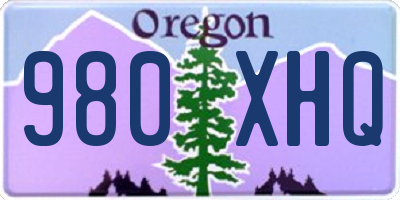 OR license plate 980XHQ