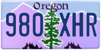 OR license plate 980XHR