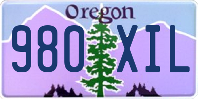 OR license plate 980XIL
