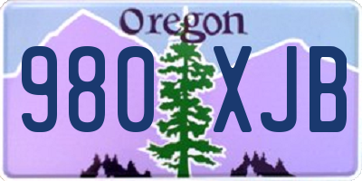 OR license plate 980XJB