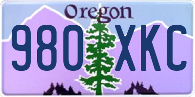 OR license plate 980XKC