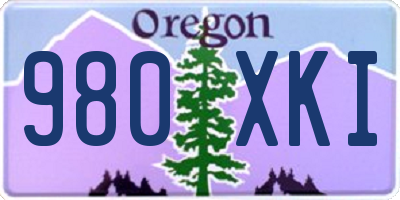 OR license plate 980XKI