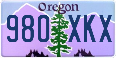 OR license plate 980XKX