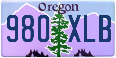 OR license plate 980XLB