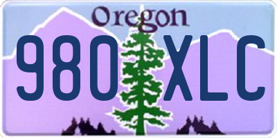 OR license plate 980XLC