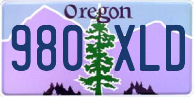 OR license plate 980XLD