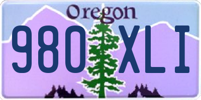 OR license plate 980XLI