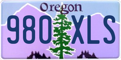 OR license plate 980XLS