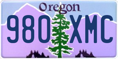 OR license plate 980XMC
