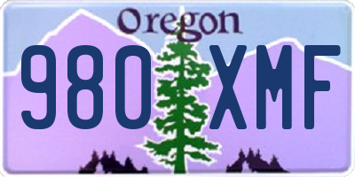 OR license plate 980XMF
