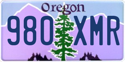 OR license plate 980XMR