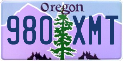 OR license plate 980XMT