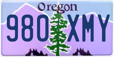 OR license plate 980XMY