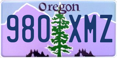 OR license plate 980XMZ