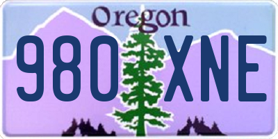 OR license plate 980XNE