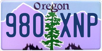 OR license plate 980XNP