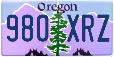 OR license plate 980XRZ