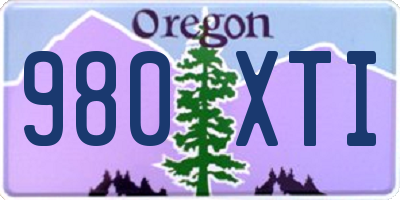 OR license plate 980XTI